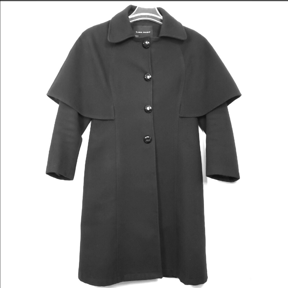 Zara wool caplet coat.